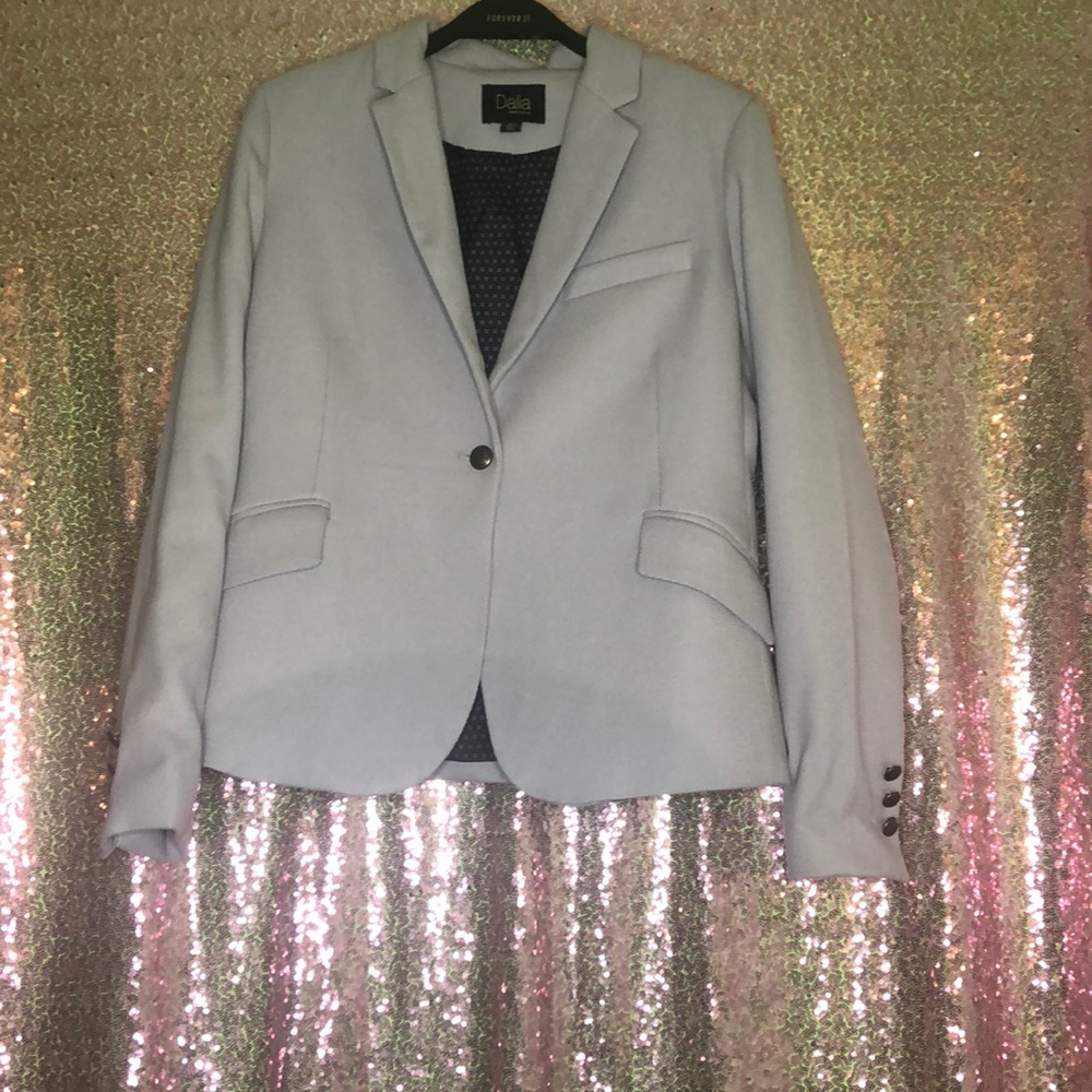 Grey blazer , satin black inside